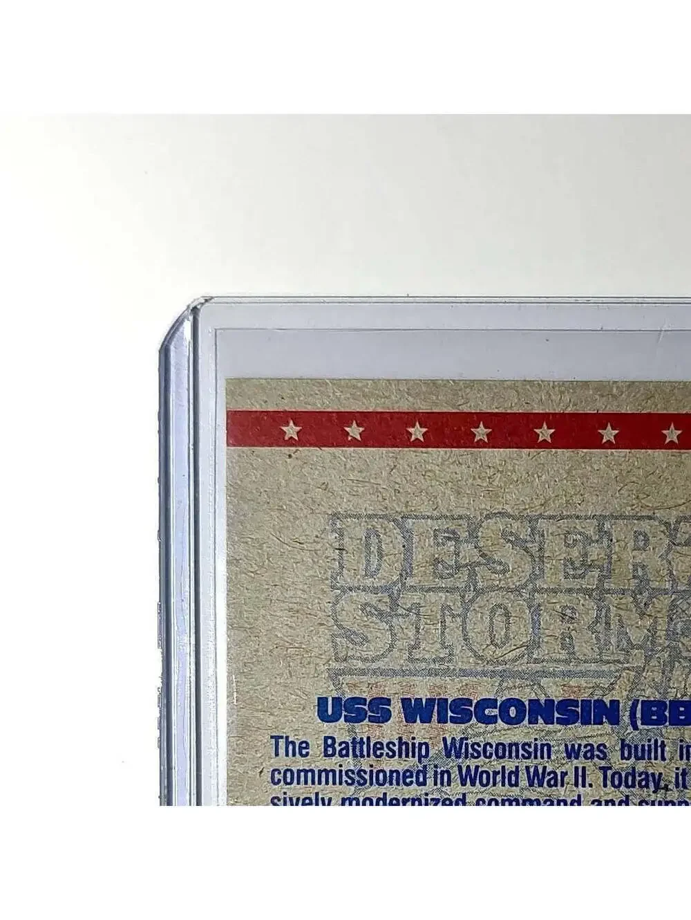 USS Wisconsin 1991 Topps Desert Storm #60 Card